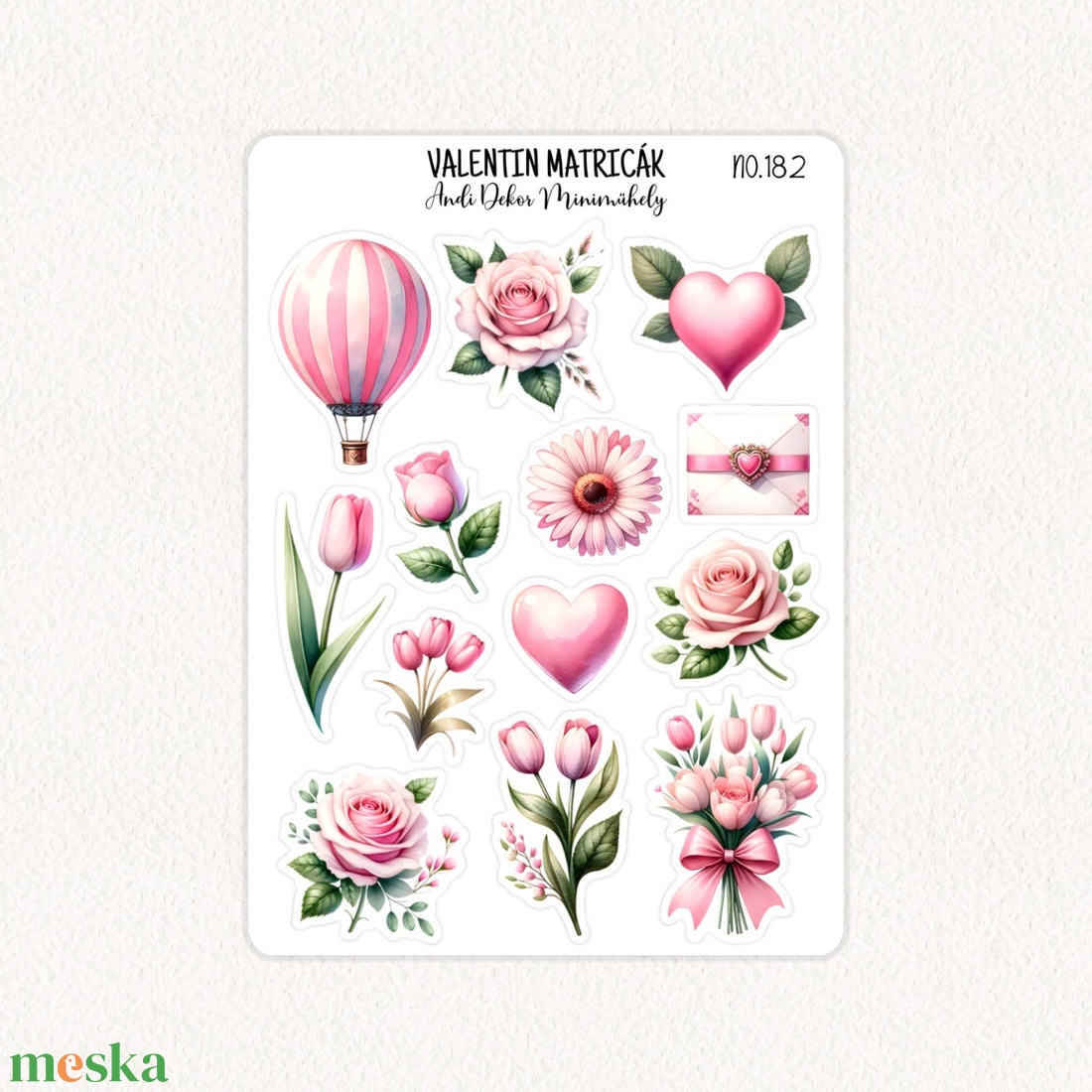 Valentin matricák No.182 - otthon & életmód - papír, írószer - matrica, matrica csomag - Meska.hu