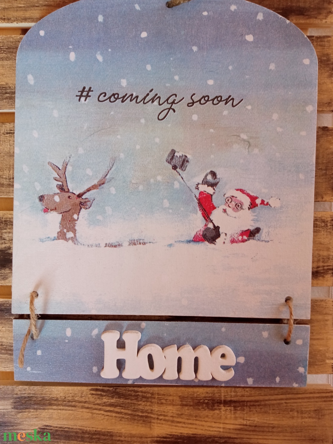 télapós ajtódísz - karácsony - karácsonyi lakásdekoráció - karácsonyi ajtódíszek - Meska.hu