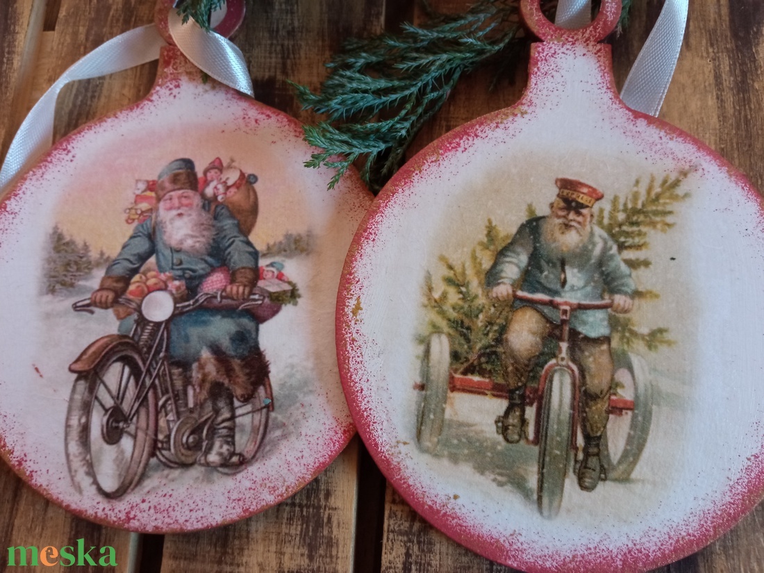 Motoros mikulás- retró karácsonyfadíszek - karácsony - karácsonyi lakásdekoráció - karácsonyfadíszek - Meska.hu Motoros mikulás- retró karácsonyfadíszek - karácsony - karácsonyi lakásdekoráció - karácsonyfadíszek - Meska.hu