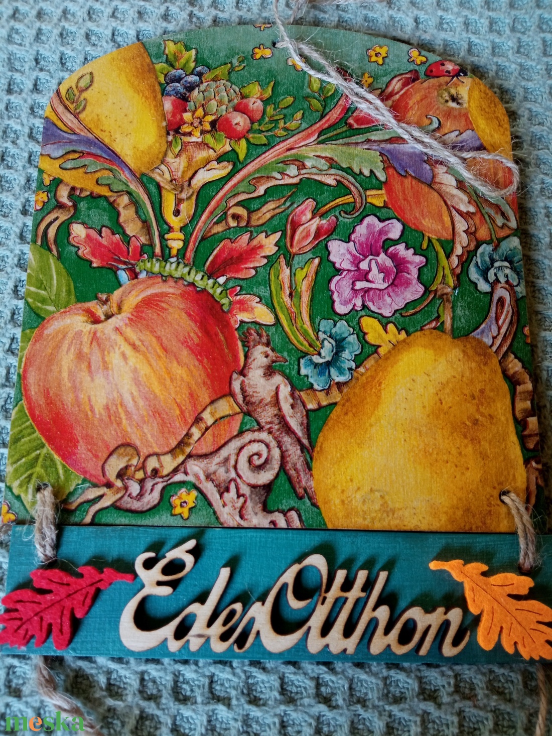 Őszi ajtókopogtató tábla-éden - otthon & életmód - dekoráció - ajtó- és ablak dekoráció - ajtódísz & kopogtató - Meska.hu