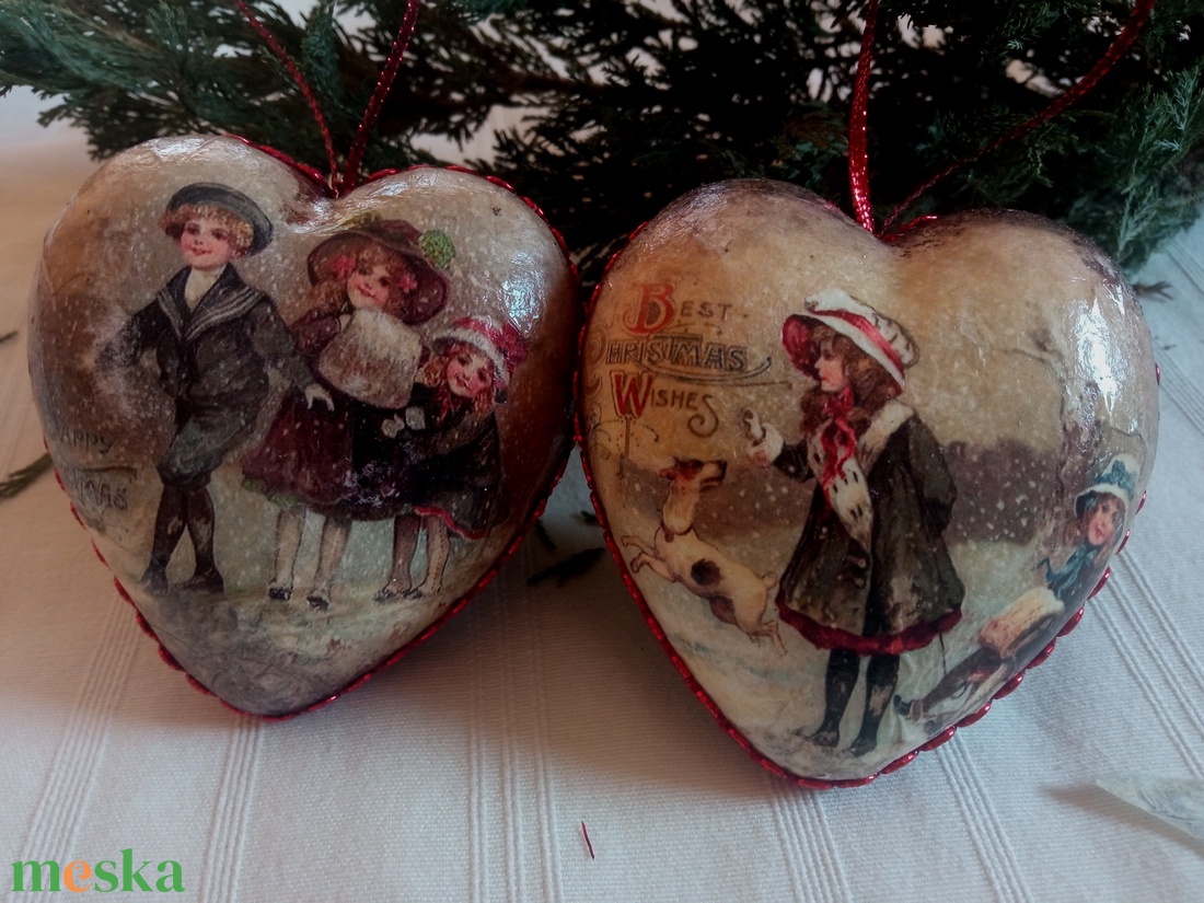 Retró mintás karácsonyfadísz 2 - karácsony - karácsonyi lakásdekoráció - karácsonyfadíszek - Meska.hu