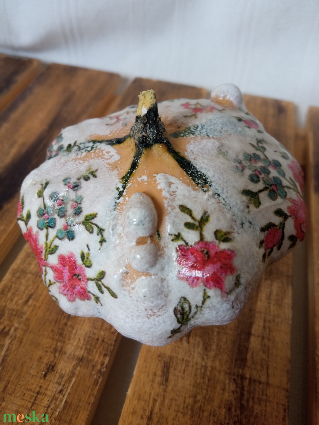 Hímzésmints dísztök dekorció - otthon & életmód - dekoráció - halloween - halloweeni tök - Meska.hu