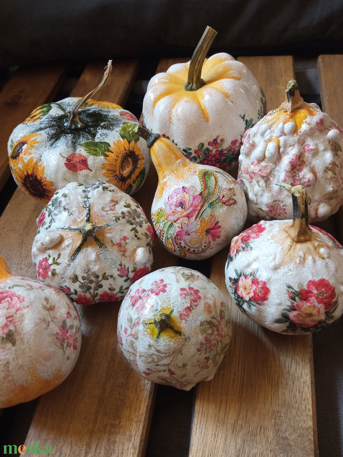 Hímzésmints dísztök dekorció - otthon & életmód - dekoráció - halloween - halloweeni tök - Meska.hu
