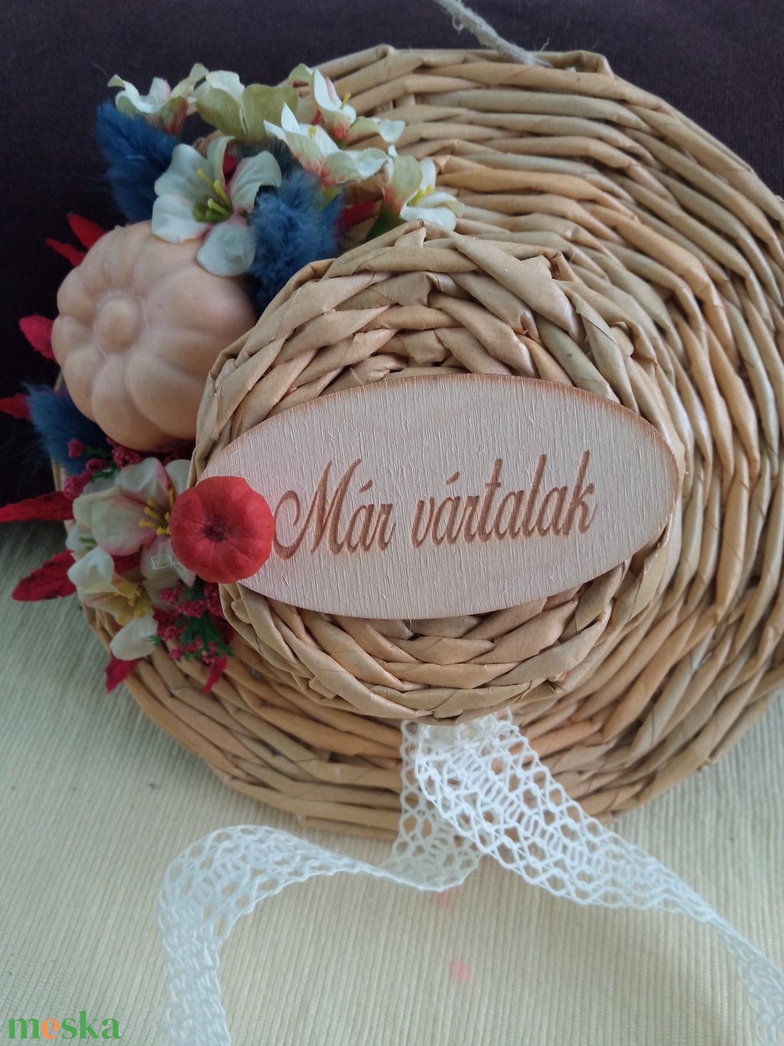 Kalapos őszi kopogtató - otthon & életmód - dekoráció - halloween - halloweeni ajtódíszek és ablakdíszek - Meska.hu