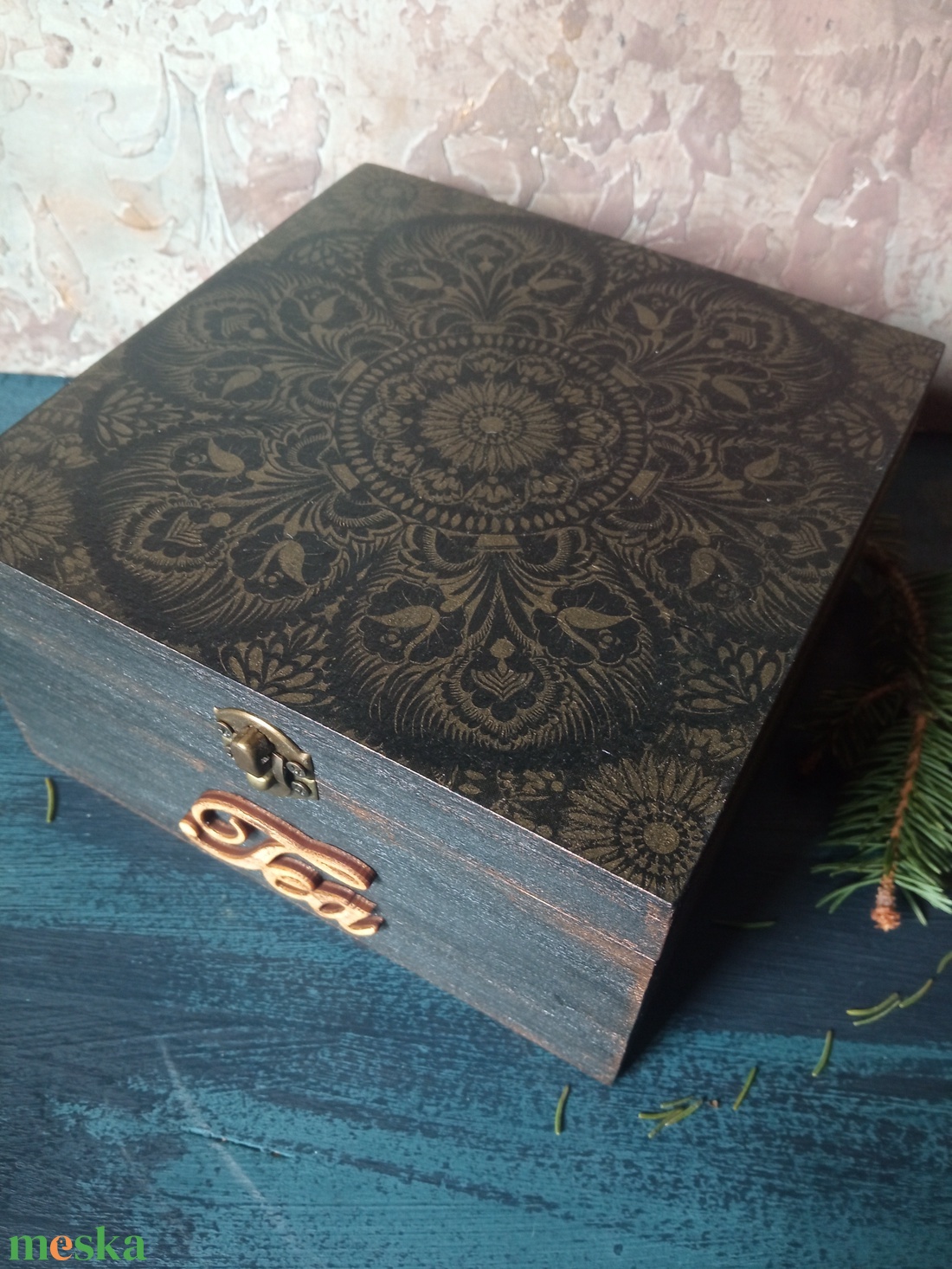 Elegns tesdoboz férfiaknak - otthon & életmód - konyhafelszerelés, tálalás - konyhai tárolás - tea & kávé tárolás - Meska.hu