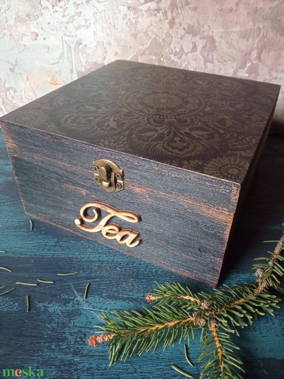 Elegns tesdoboz férfiaknak - otthon & életmód - konyhafelszerelés, tálalás - konyhai tárolás - tea & kávé tárolás - Meska.hu