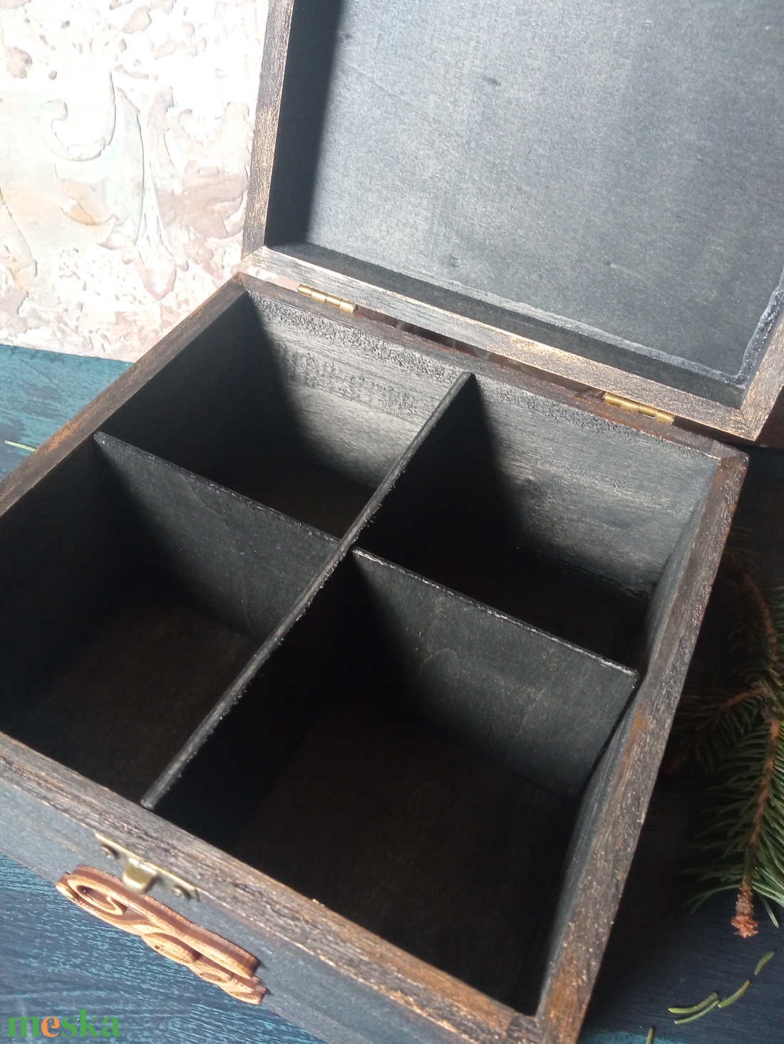 Elegns tesdoboz férfiaknak - otthon & életmód - konyhafelszerelés, tálalás - konyhai tárolás - tea & kávé tárolás - Meska.hu