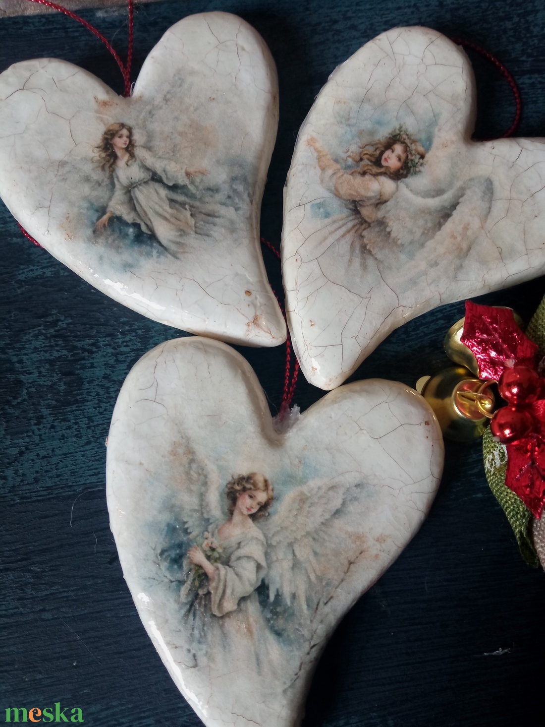Angyalok- karcsonyfadísz  - karácsony - karácsonyi lakásdekoráció - karácsonyfadíszek - Meska.hu