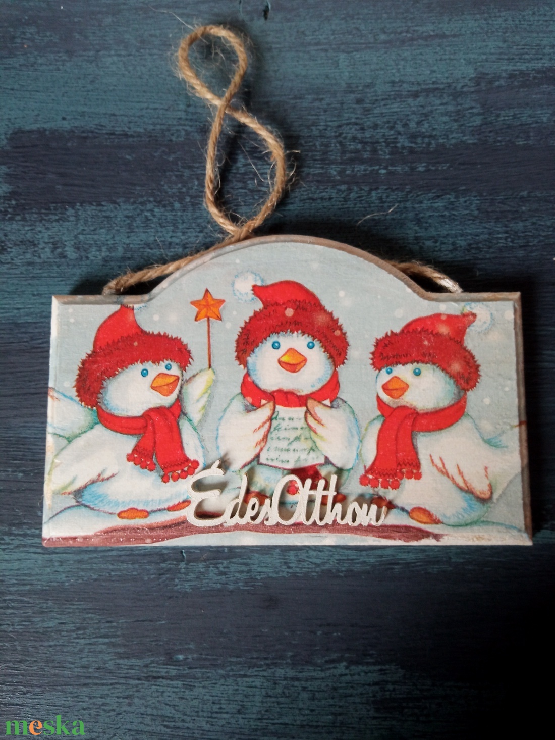 Csőrikék- ajtókopogtató tábla - otthon & életmód - dekoráció - ajtó- és ablak dekoráció - ajtódísz & kopogtató - Meska.hu