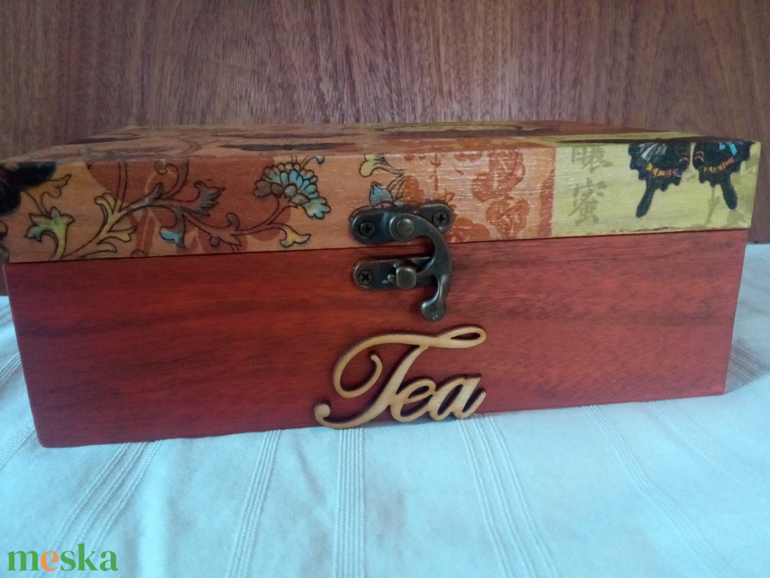 Fekete te�skanna-te�s doboz - otthon & életmód - konyhafelszerelés, tálalás - konyhai tárolás - tea & kávé tárolás - Meska.hu