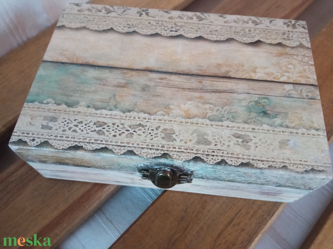 Csipkemintás aj�ndék doboz - ékszer - ékszertartó - ékszerdoboz - Meska.hu