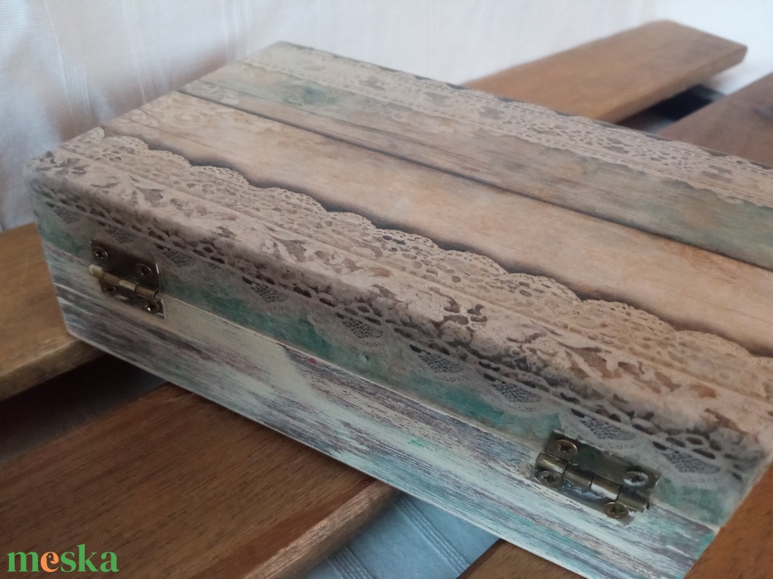 Csipkemintás aj�ndék doboz - ékszer - ékszertartó - ékszerdoboz - Meska.hu