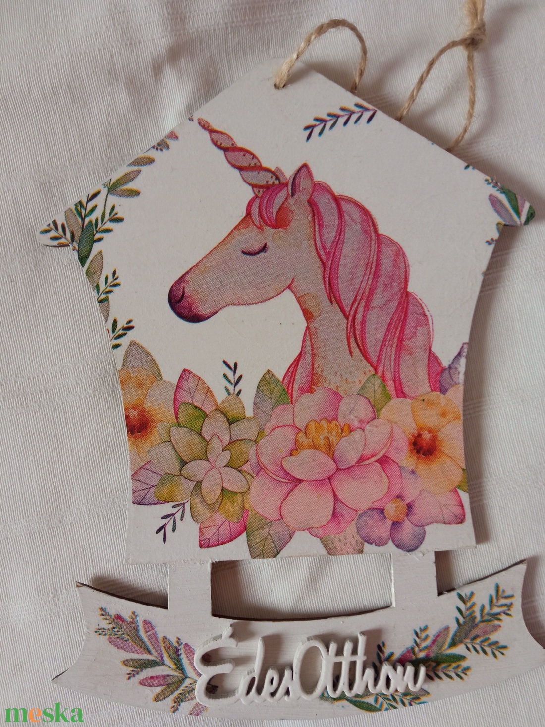 Unikornisos ajtódísz  - otthon & életmód - dekoráció - ajtó- és ablak dekoráció - ajtódísz & kopogtató - Meska.hu