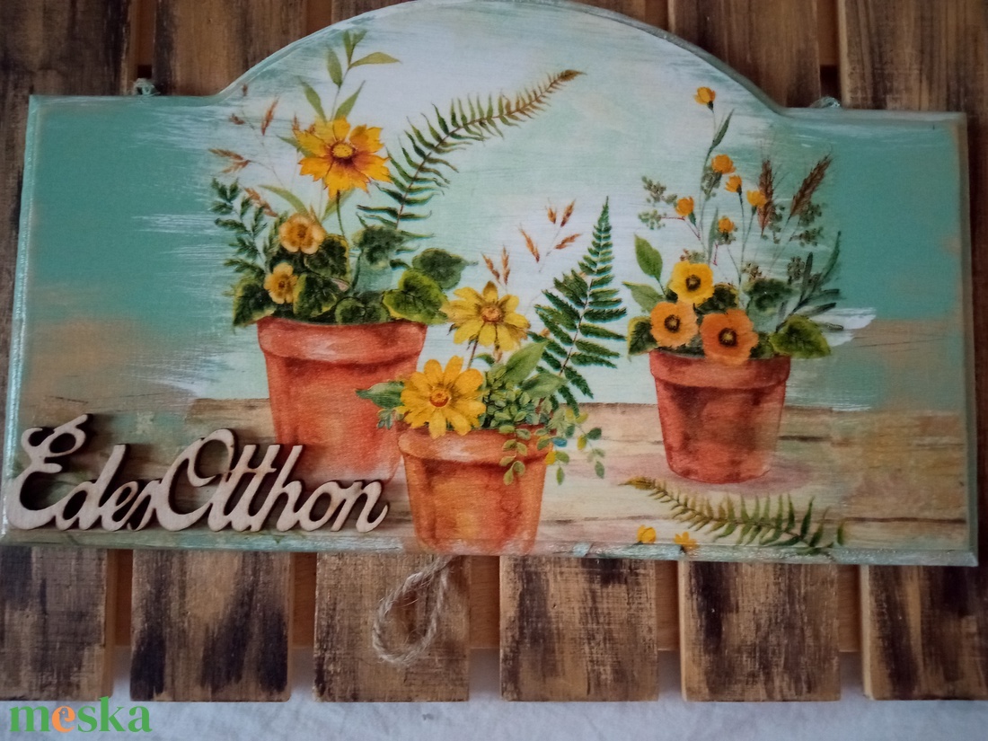 S�rga vir�gok tavaszi ajtódísz - otthon & életmód - dekoráció - ajtó- és ablak dekoráció - ajtódísz & kopogtató - Meska.hu