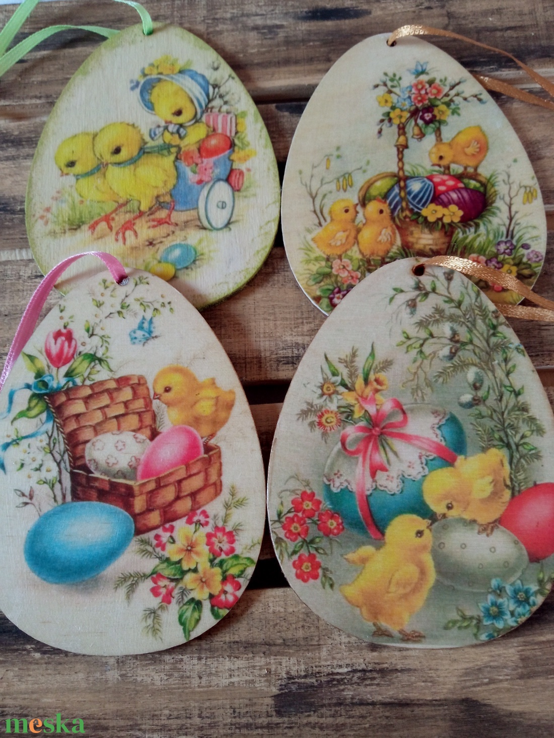 Csibés húsvéti toj�sok - ünnepi díszek, dekorációk - húsvéti díszek és dekorációk - húsvéti tojás, hímestojás - Meska.hu
