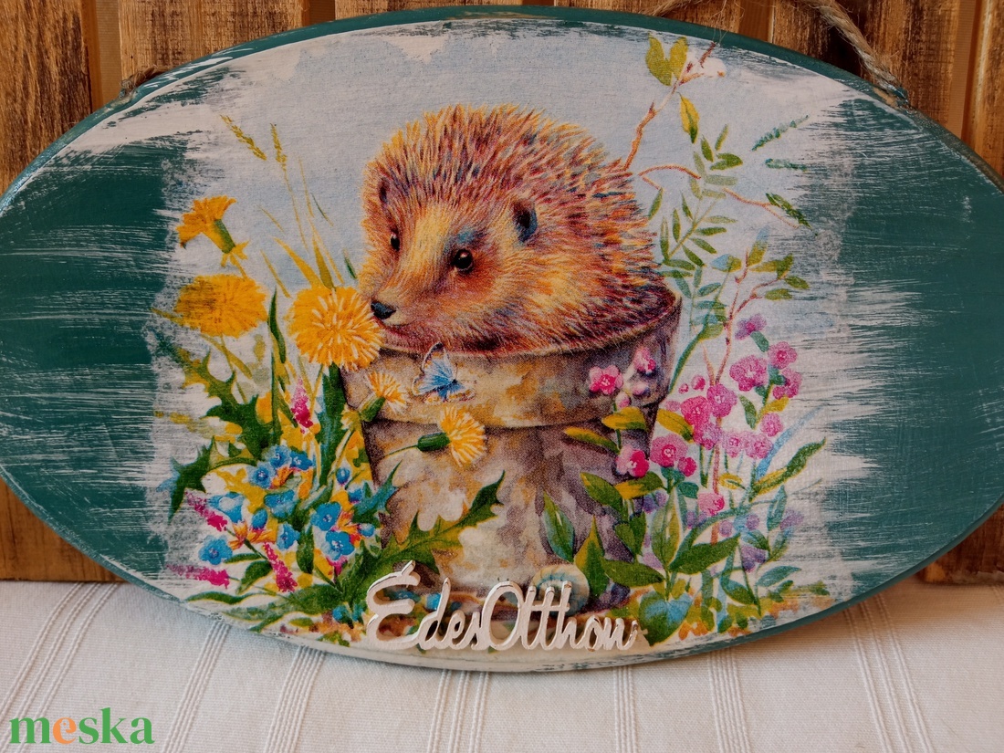 Süni a kertben tavaszi ajtódísz  - otthon & életmód - dekoráció - ajtó- és ablak dekoráció - ajtódísz & kopogtató - Meska.hu