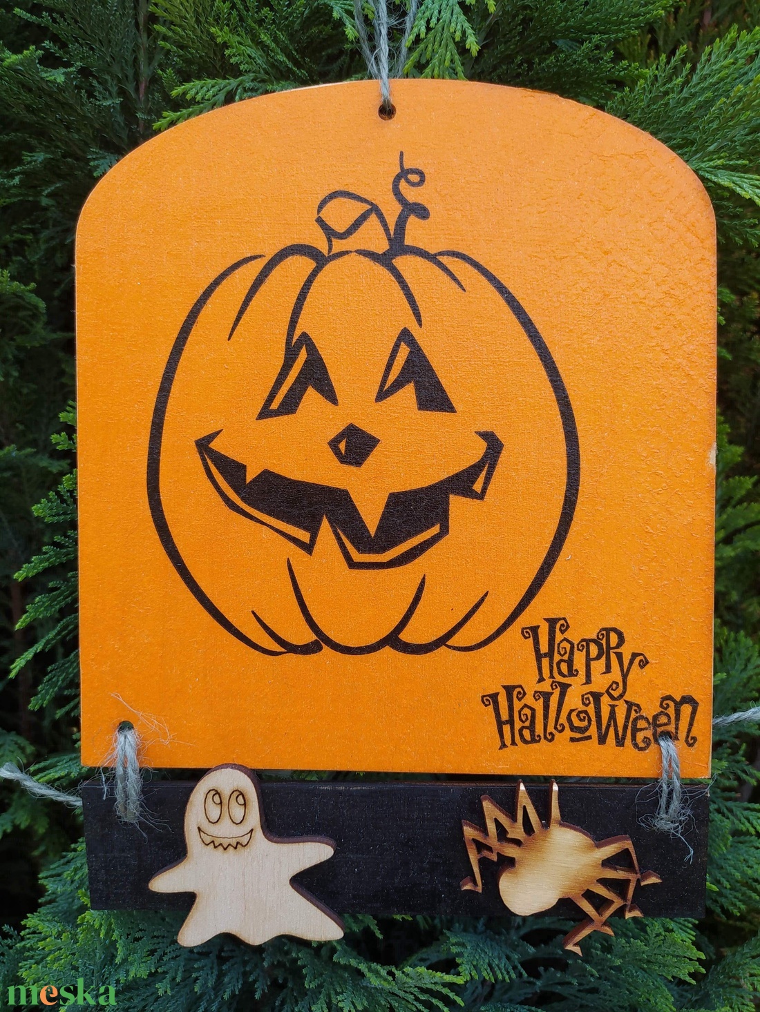 halloweeni ajtódísz- vidám tök - otthon & életmód - dekoráció - halloween - halloweeni ajtódíszek és ablakdíszek - Meska.hu