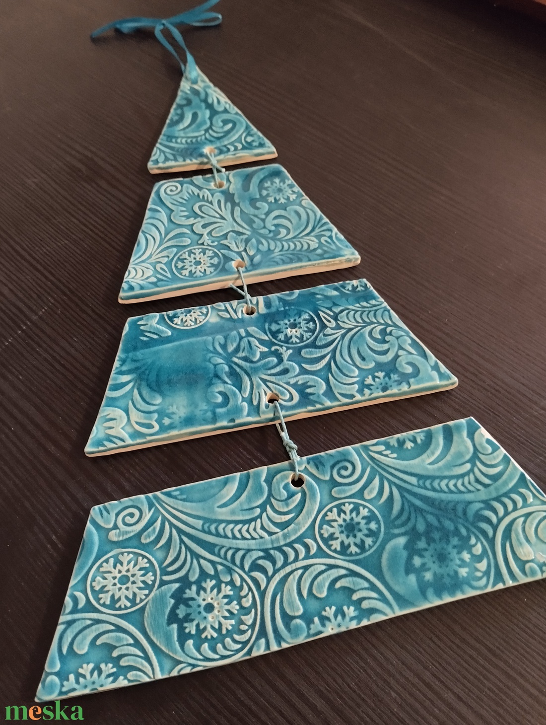 Karácsonyfa ajtó dísz - karácsony - karácsonyi lakásdekoráció - karácsonyi ajtódíszek - Meska.hu