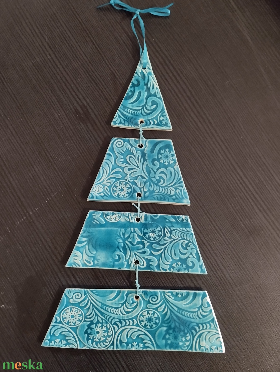 Karácsonyfa ajtó dísz - karácsony - karácsonyi lakásdekoráció - karácsonyi ajtódíszek - Meska.hu