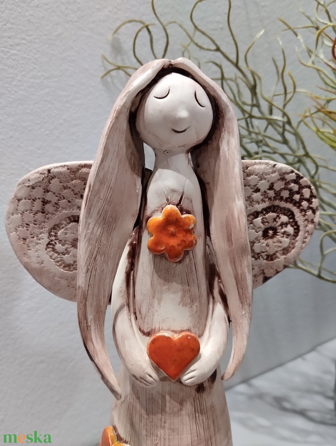 Kerámia angyal - otthon & életmód - dekoráció - dísztárgy - Meska.hu