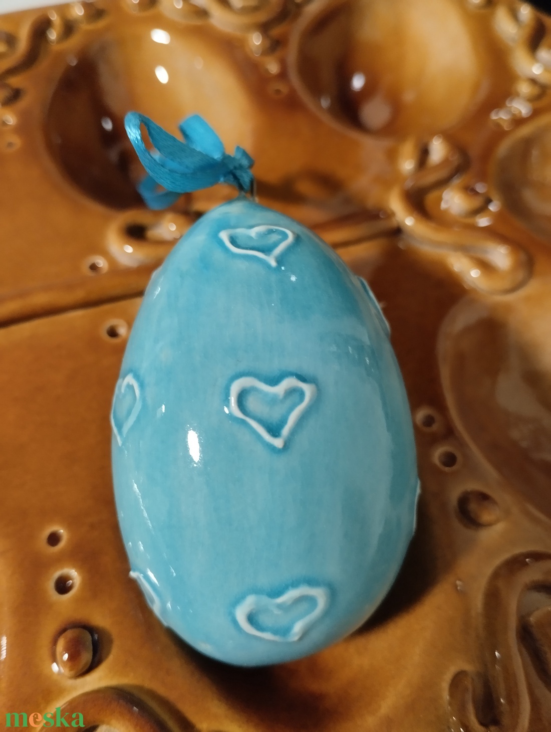Kerámia hímes tojás  - otthon & életmód - dekoráció - asztal és polc dekoráció - asztaldísz - Meska.hu