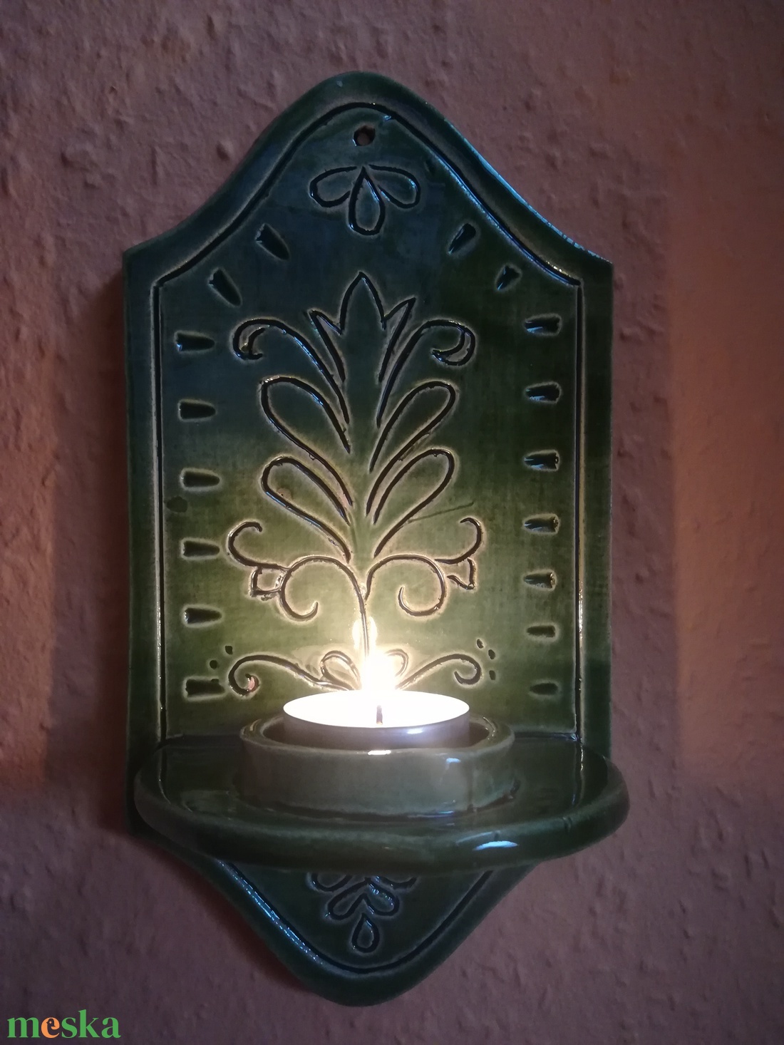 Fali mécsestartó - otthon & életmód - gyertya, illat, aroma - mécses és mécsestartó - Meska.hu