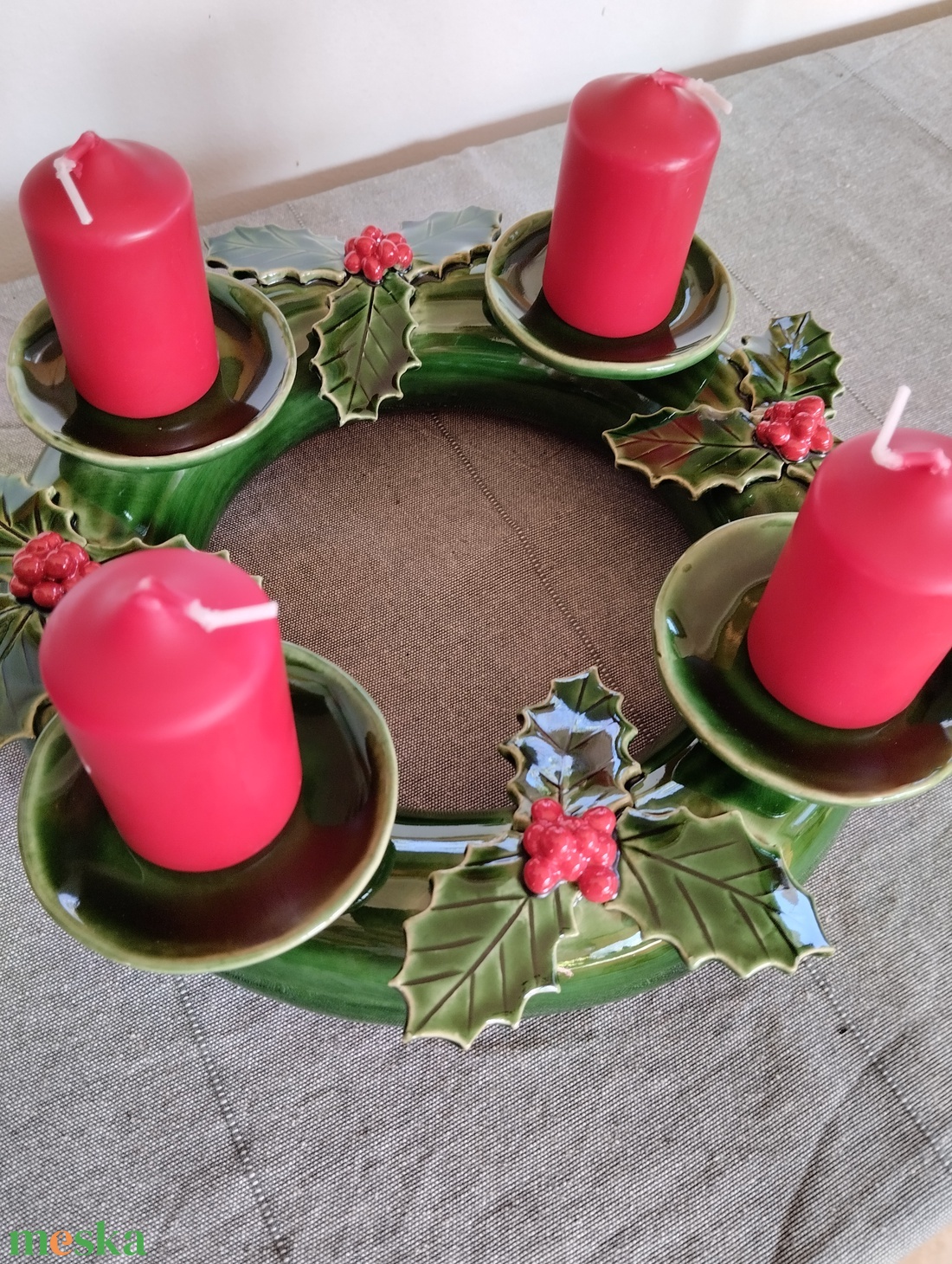 Kerámia adventi koszorú - karácsony - adventi díszek - adventi koszorú - Meska.hu Kerámia adventi koszorú - karácsony - adventi díszek - adventi koszorú - Meska.hu