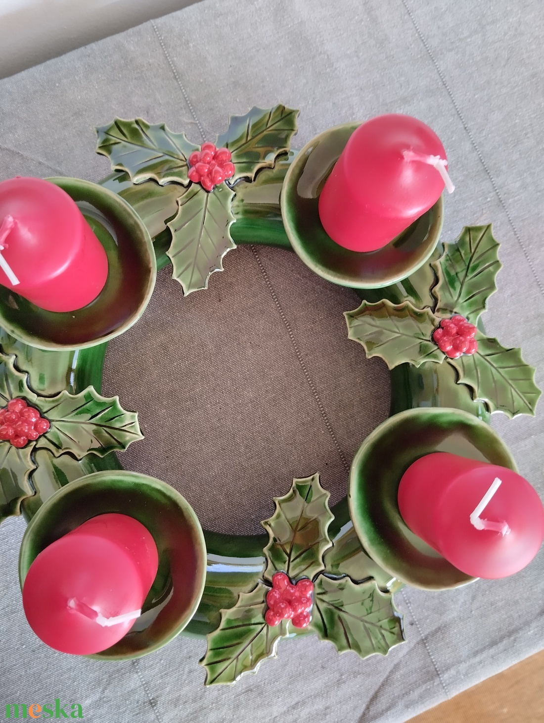 Kerámia adventi koszorú - karácsony - adventi díszek - adventi koszorú - Meska.hu Kerámia adventi koszorú - karácsony - adventi díszek - adventi koszorú - Meska.hu