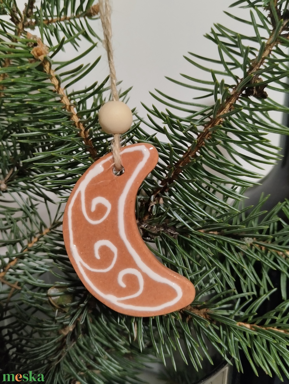 Kerámia fenyődísz  - karácsony - karácsonyi lakásdekoráció - karácsonyfadíszek - Meska.hu