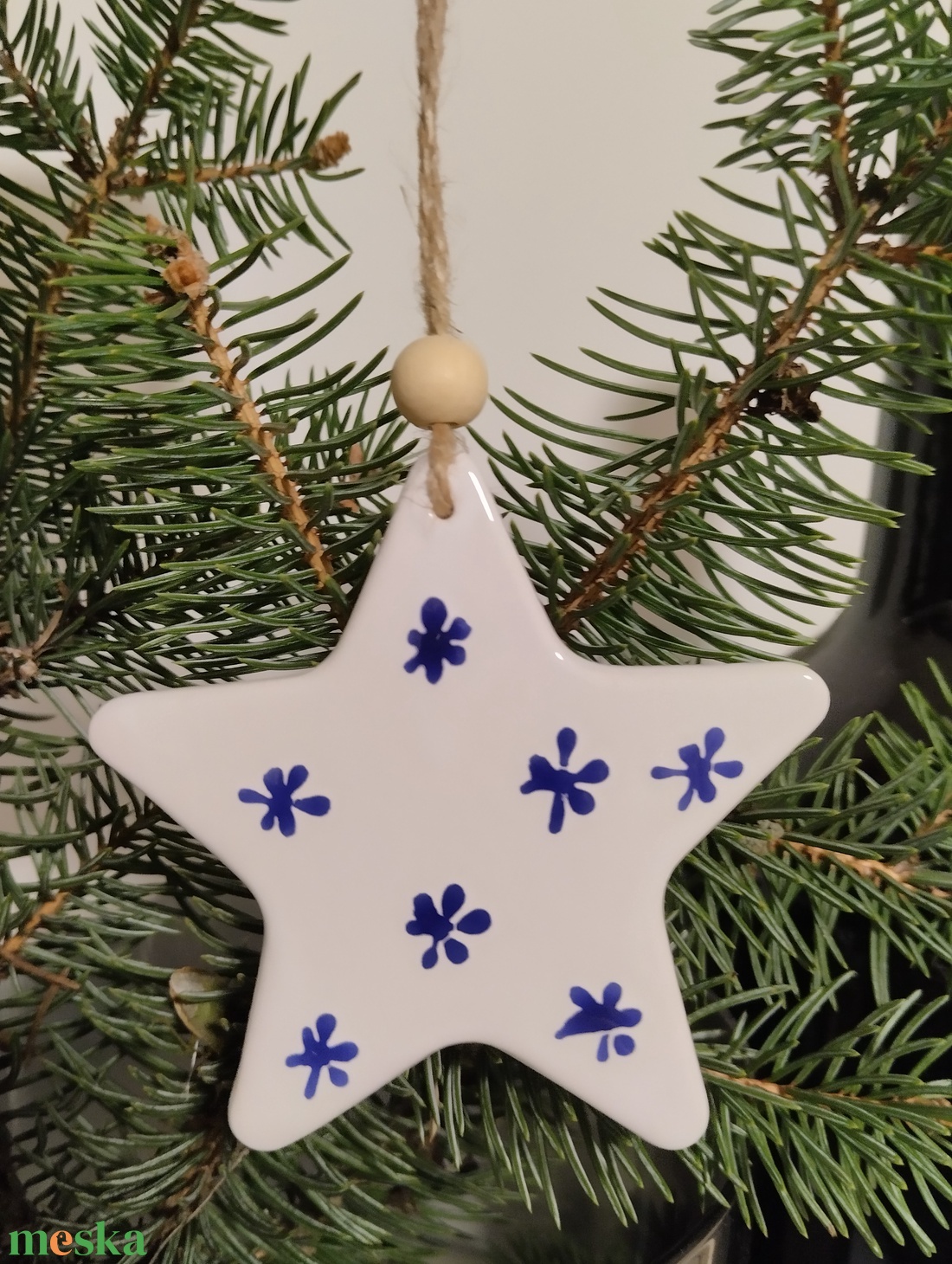 Kerámia fenyődísz  - karácsony - karácsonyi lakásdekoráció - karácsonyfadíszek - Meska.hu