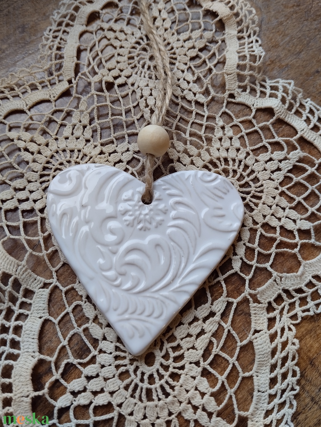 Kerámia fenyődísz  - karácsony - karácsonyi lakásdekoráció - karácsonyfadíszek - Meska.hu