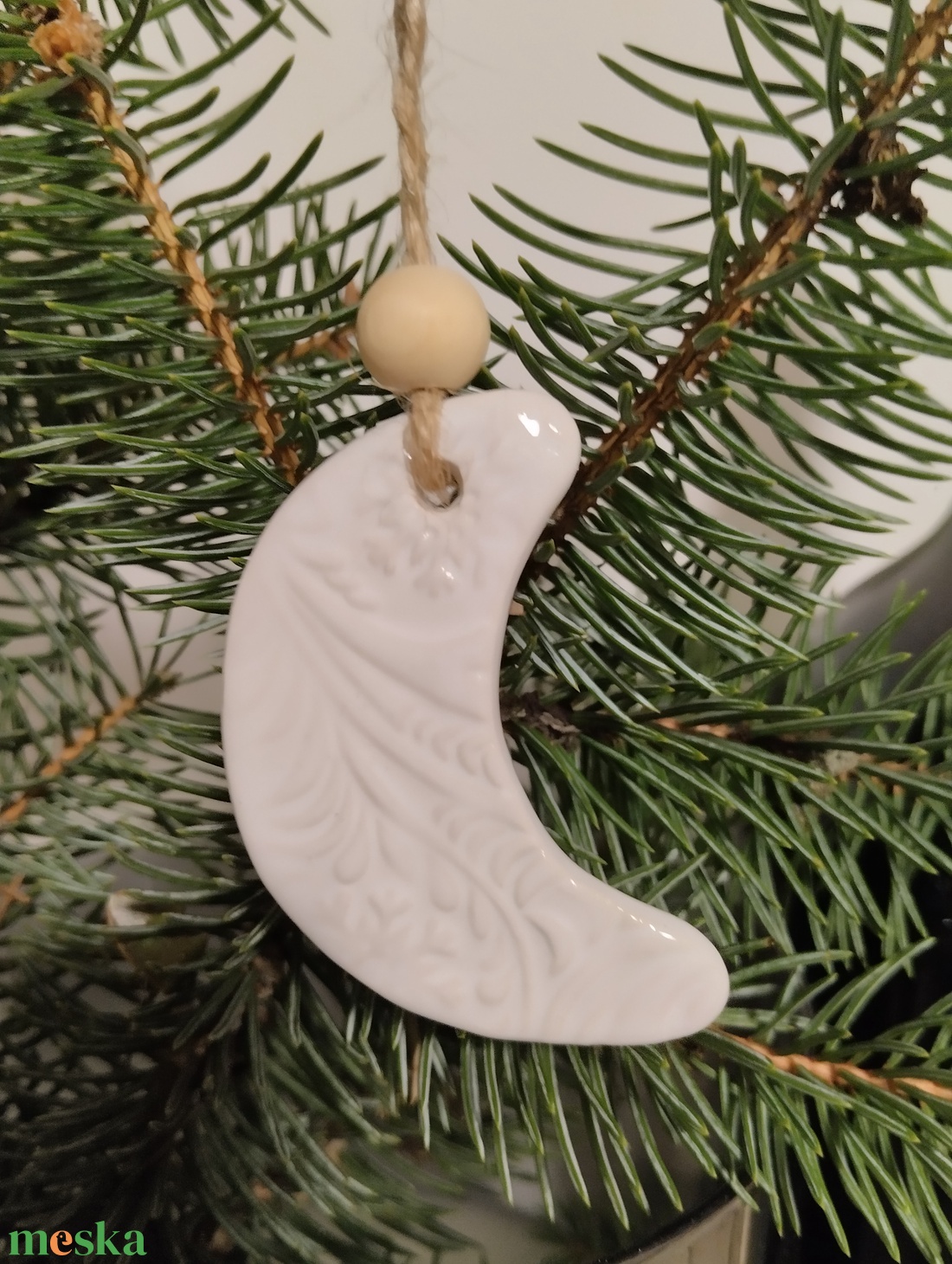 Kerámia fenyődísz  - karácsony - karácsonyi lakásdekoráció - karácsonyfadíszek - Meska.hu