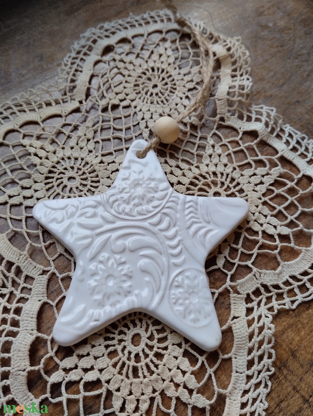 Kerámia fenyődísz  - karácsony - karácsonyi lakásdekoráció - karácsonyfadíszek - Meska.hu