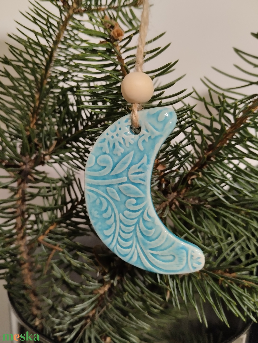 Kerámia fenyődísz  - karácsony - karácsonyi lakásdekoráció - karácsonyfadíszek - Meska.hu