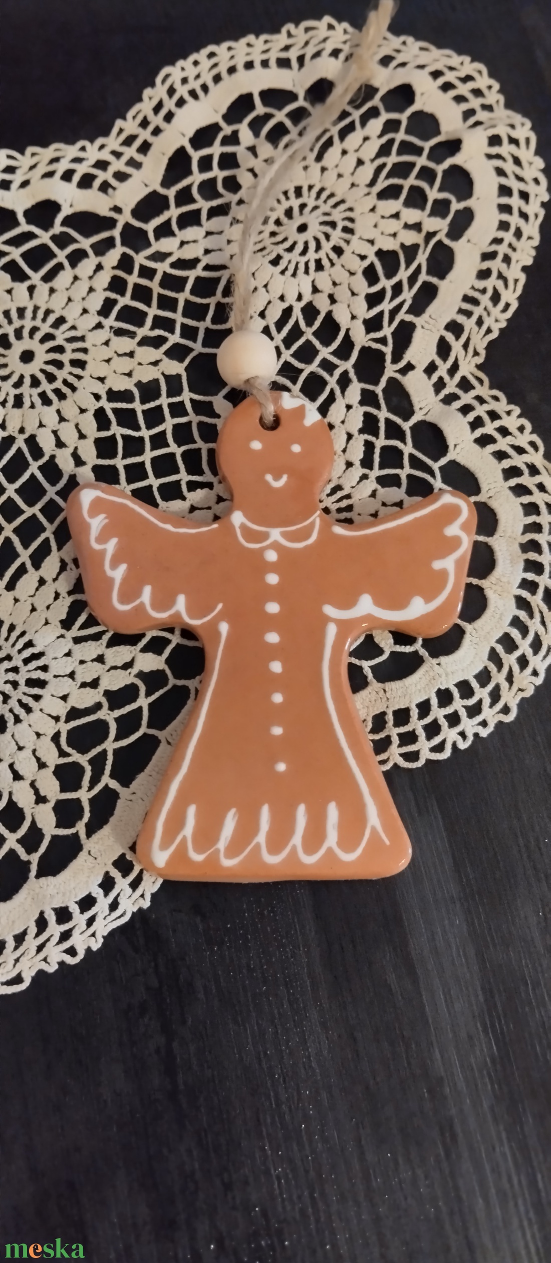 Kerámia fenyődísz  - karácsony - karácsonyi lakásdekoráció - karácsonyfadíszek - Meska.hu