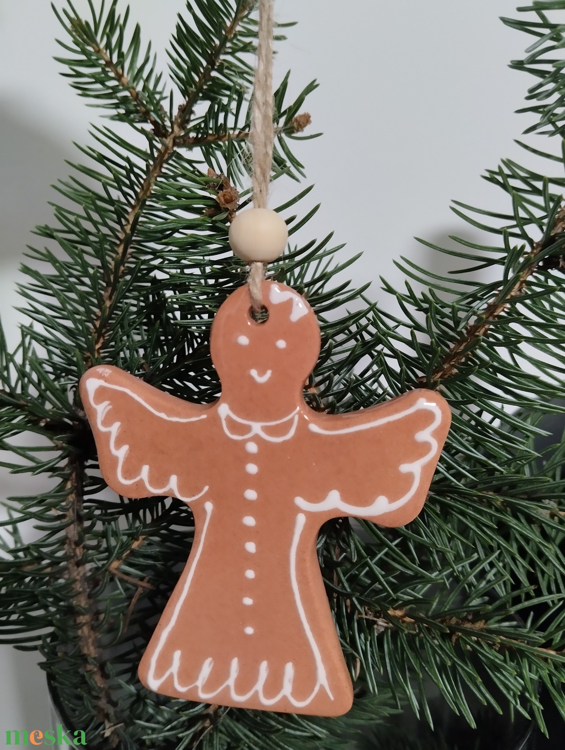 Kerámia fenyődísz  - karácsony - karácsonyi lakásdekoráció - karácsonyfadíszek - Meska.hu