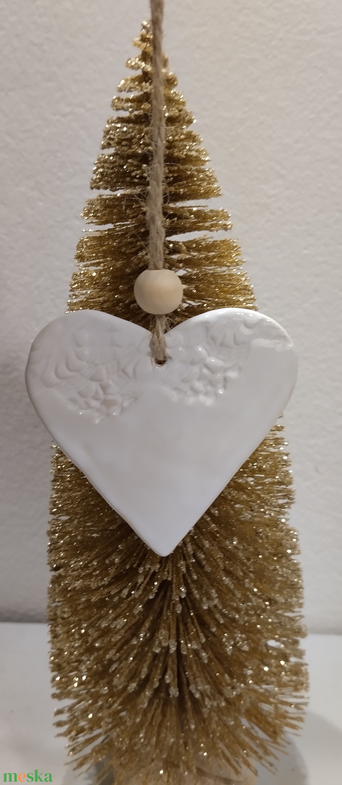 Kerámia fenyődísz  - karácsony - karácsonyi lakásdekoráció - karácsonyfadíszek - Meska.hu