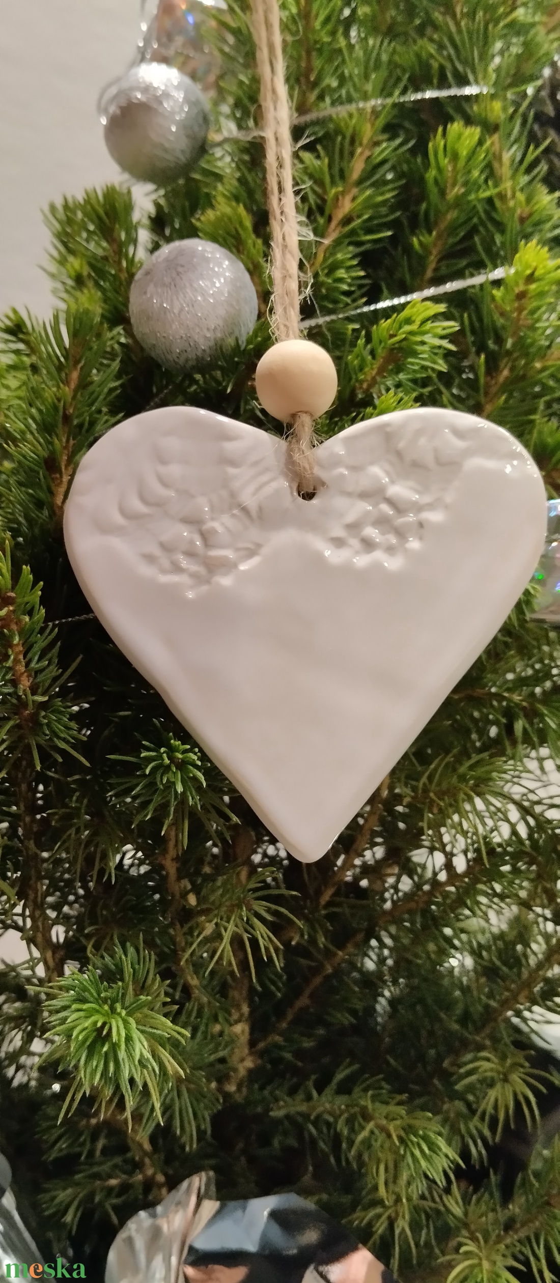 Kerámia fenyődísz  - karácsony - karácsonyi lakásdekoráció - karácsonyfadíszek - Meska.hu