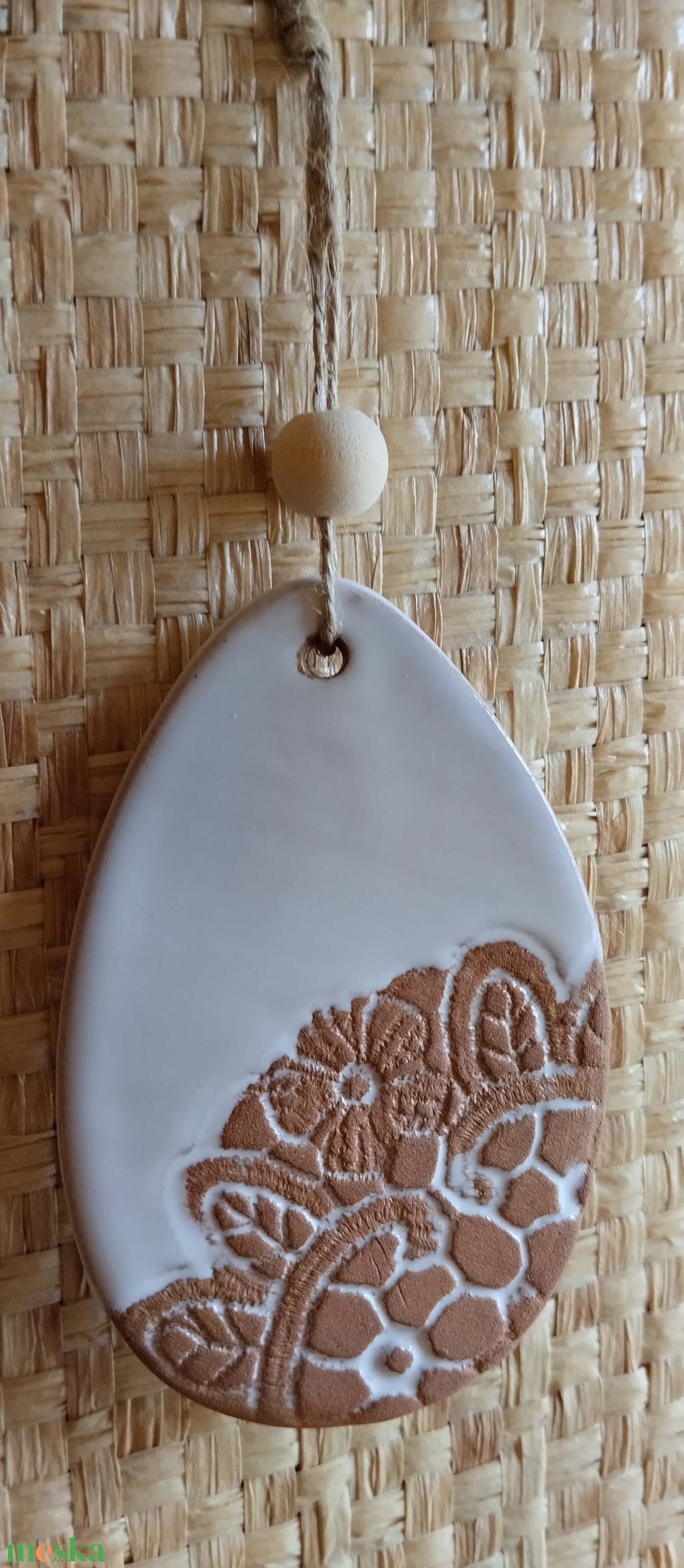 Húsvéti dísz, csipkemintás  - ünnepi díszek, dekorációk - húsvéti díszek és dekorációk - húsvéti tojásfadíszek - Meska.hu