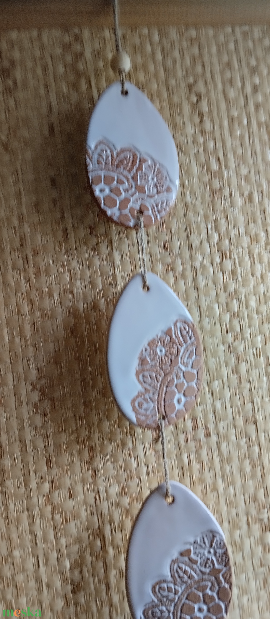 Húsvéti dísz, csipkemintás hármas  - ünnepi díszek, dekorációk - húsvéti díszek és dekorációk - húsvéti tojásfadíszek - Meska.hu