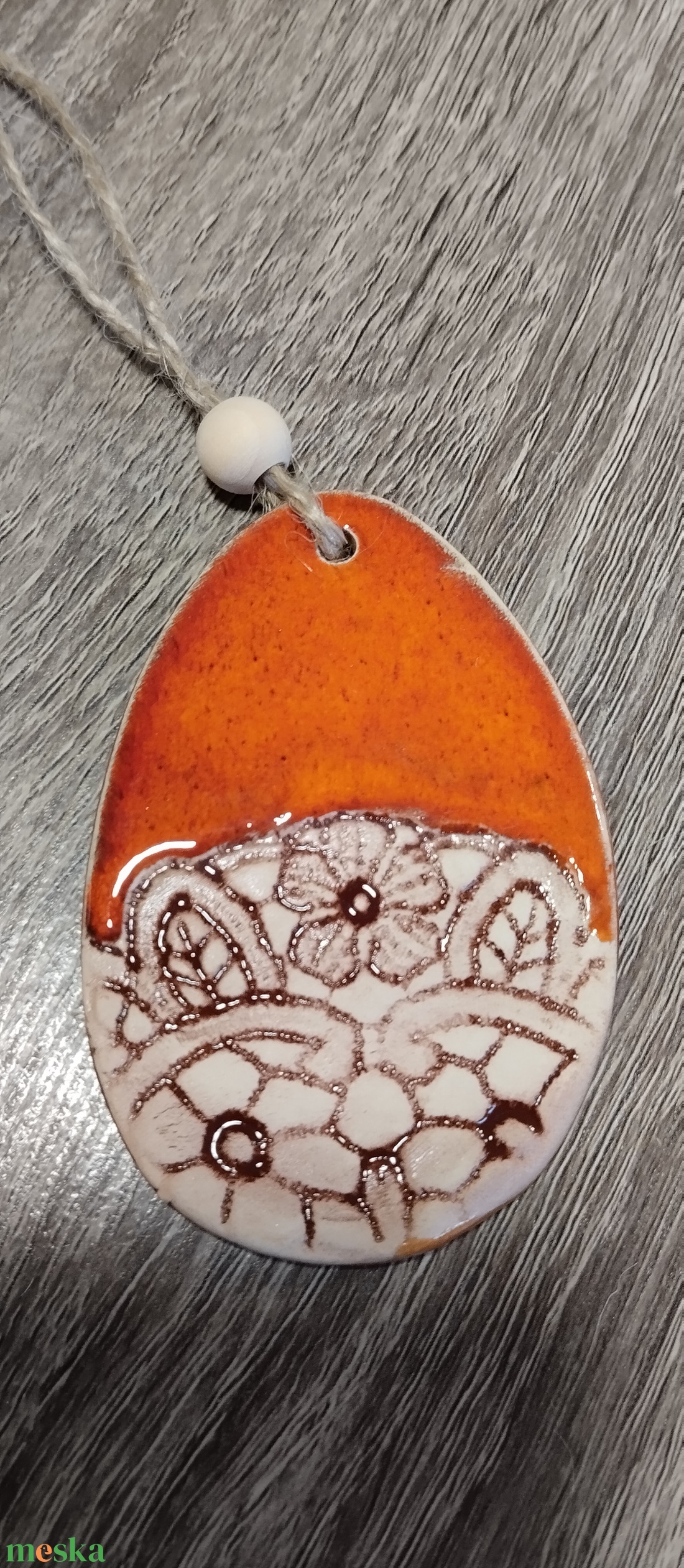 Húsvéti dísz, csipkemintás  - otthon & életmód - dekoráció - fali és függő dekoráció - függődísz - Meska.hu