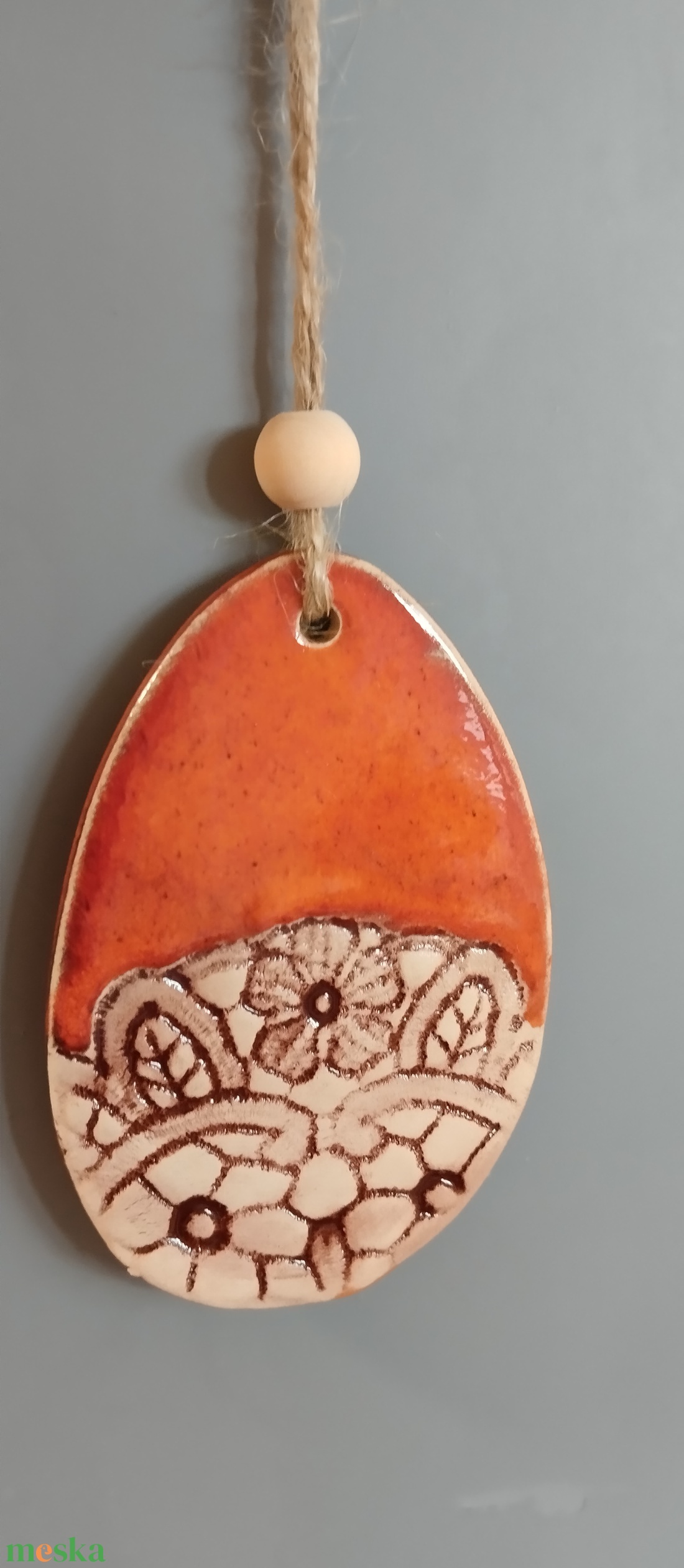 Húsvéti dísz, csipkemintás  - otthon & életmód - dekoráció - fali és függő dekoráció - függődísz - Meska.hu