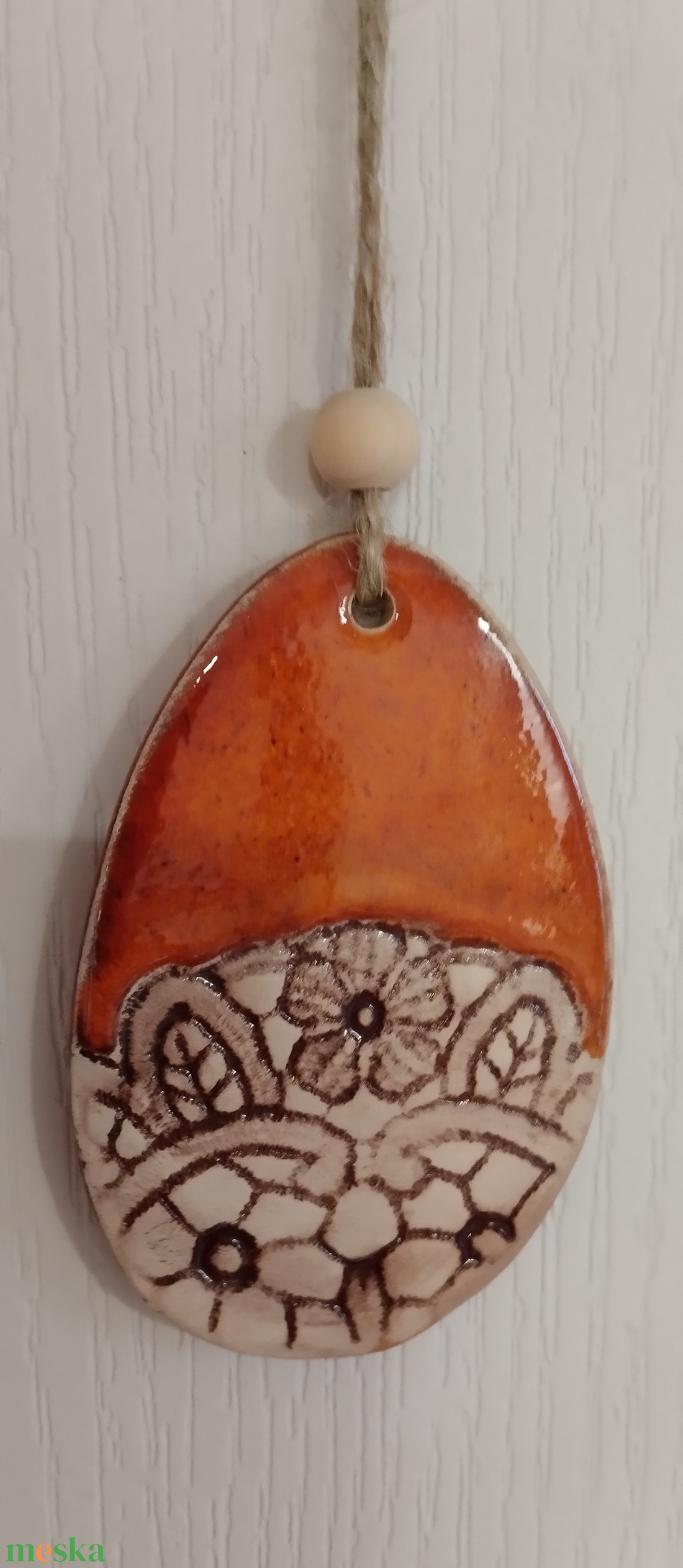 Húsvéti dísz, csipkemintás  - otthon & életmód - dekoráció - fali és függő dekoráció - függődísz - Meska.hu