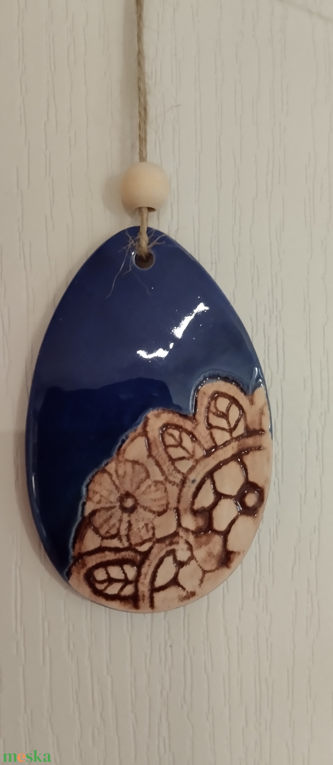 Húsvéti dísz, csipkemintás  - ünnepi díszek, dekorációk - húsvéti díszek és dekorációk - húsvéti tojásfadíszek - Meska.hu