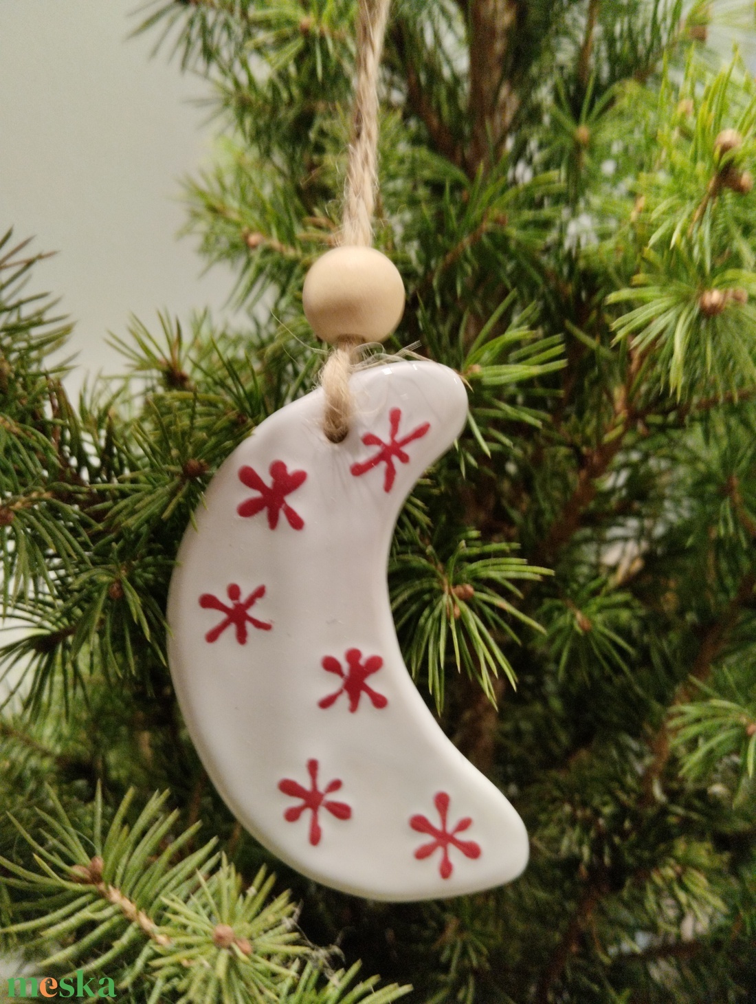 Kerámia fenyődísz  - karácsony - karácsonyi lakásdekoráció - karácsonyfadíszek - Meska.hu