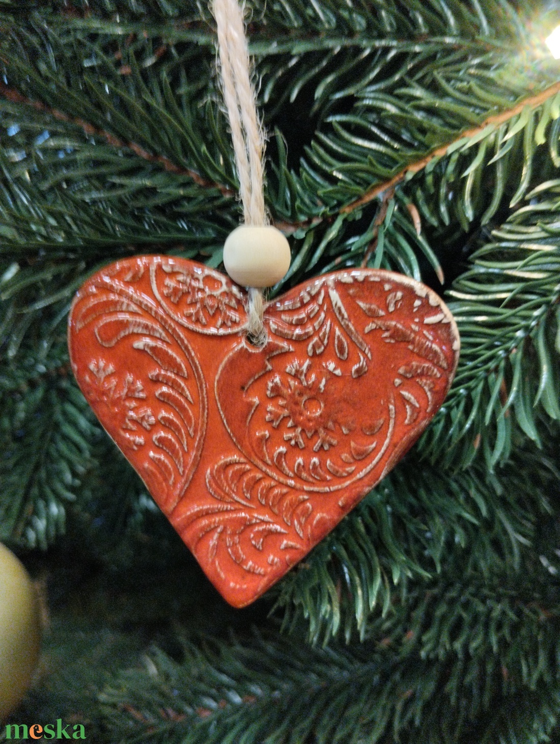 Kerámia fenyődísz  - karácsony - karácsonyi lakásdekoráció - karácsonyfadíszek - Meska.hu