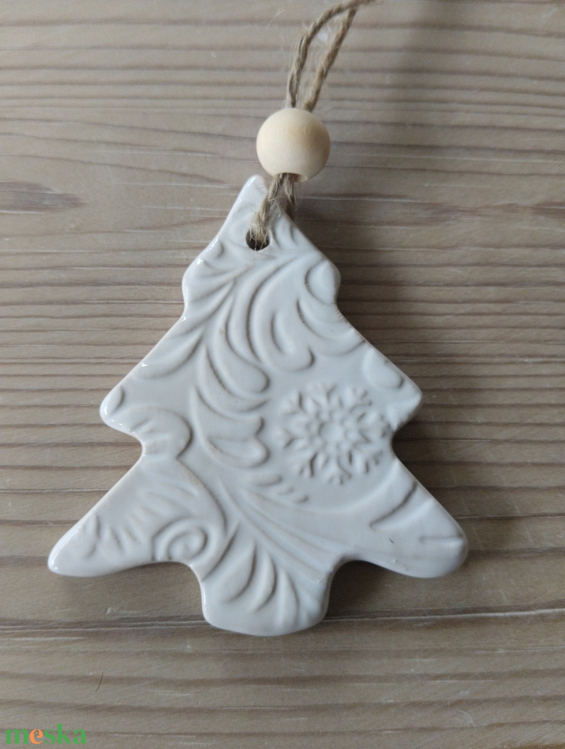 Kerámia fenyődísz  - karácsony - karácsonyi lakásdekoráció - karácsonyfadíszek - Meska.hu