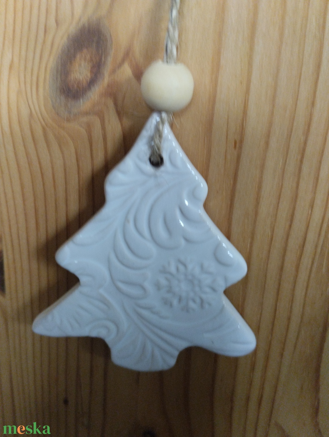 Kerámia fenyődísz  - karácsony - karácsonyi lakásdekoráció - karácsonyfadíszek - Meska.hu