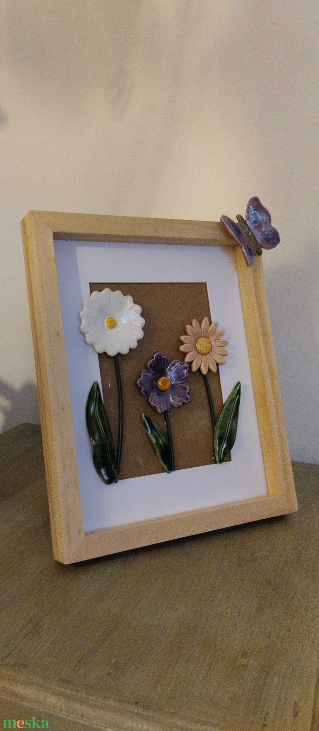 Kerámia-virág kép - otthon & életmód - dekoráció - kép & falikép - 3d képek - Meska.hu