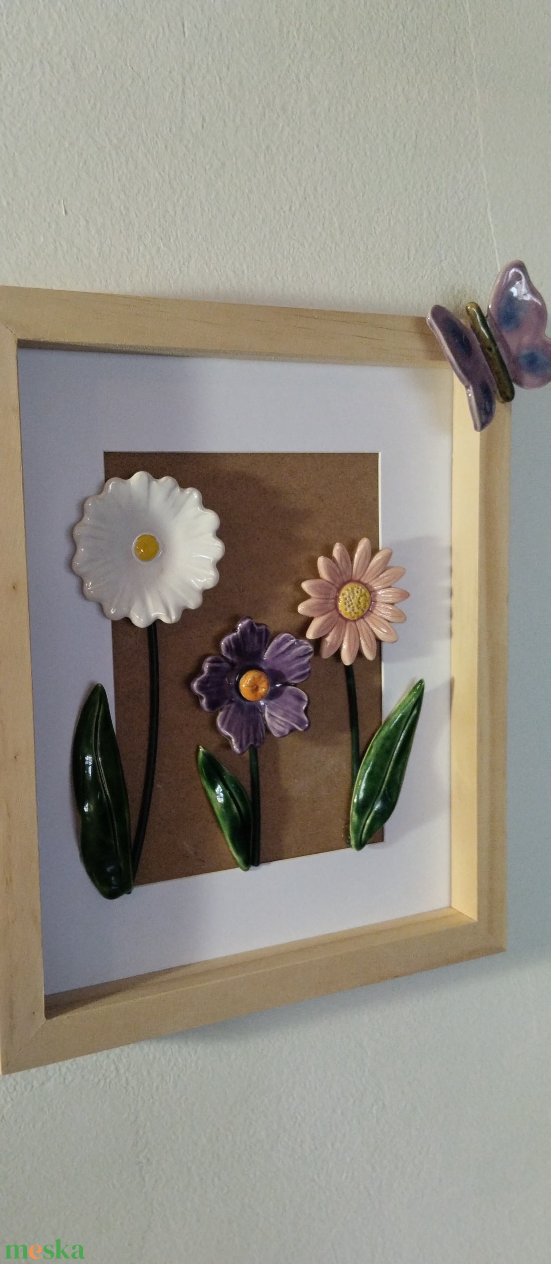 Kerámia-virág kép - otthon & életmód - dekoráció - kép & falikép - 3d képek - Meska.hu